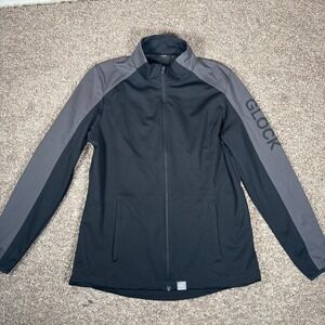 Glock Perfection Mens Full Zip Track Jacket Black Grey L718 Mesh Lined Small